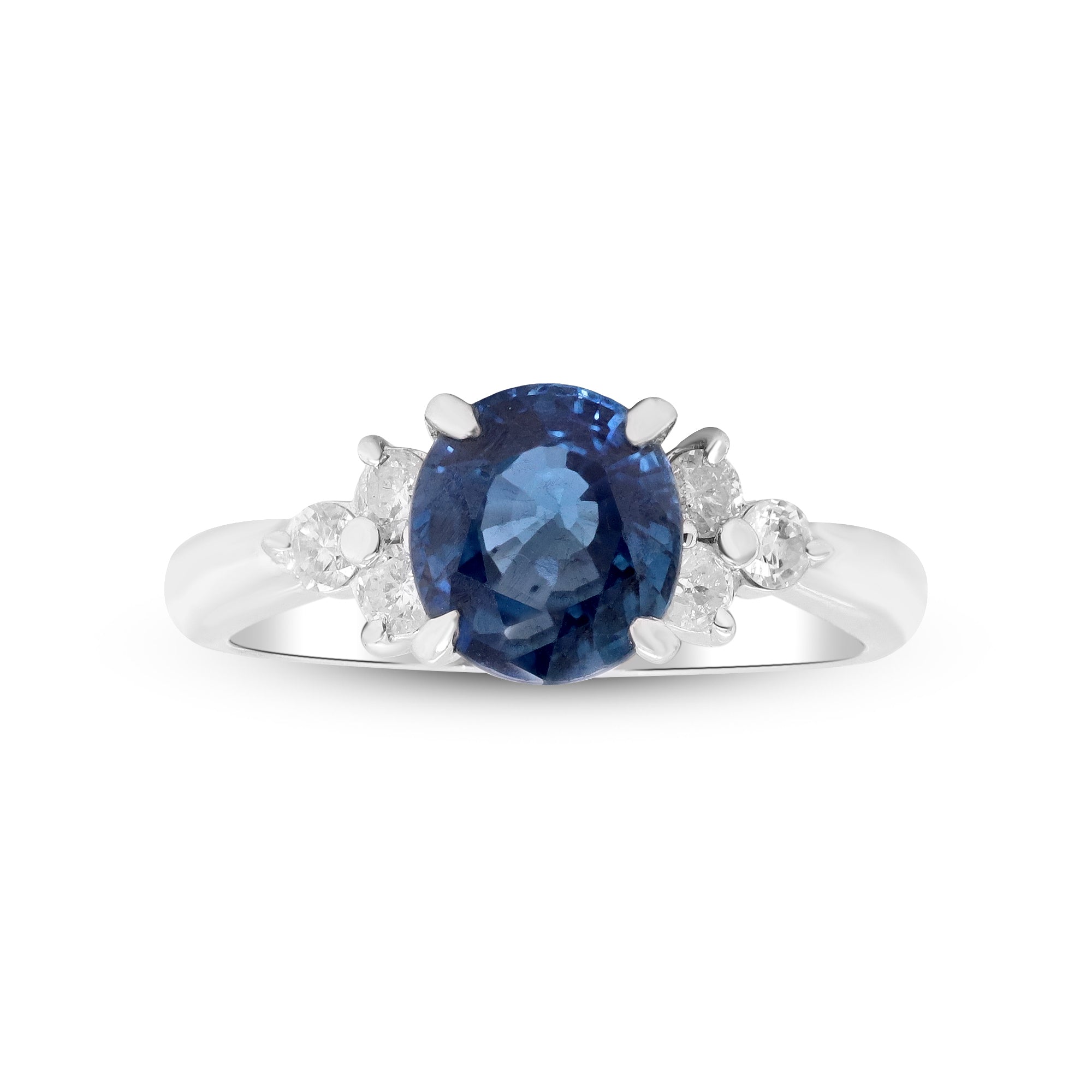 Eternal Midnight – Platinum Blue Sapphire & Diamond Ring