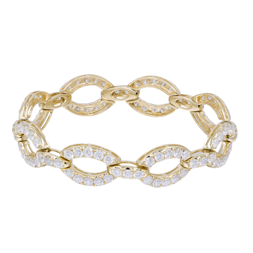 A Radiant Expression of Love – 14K Yellow Gold Diamond Bracelet
