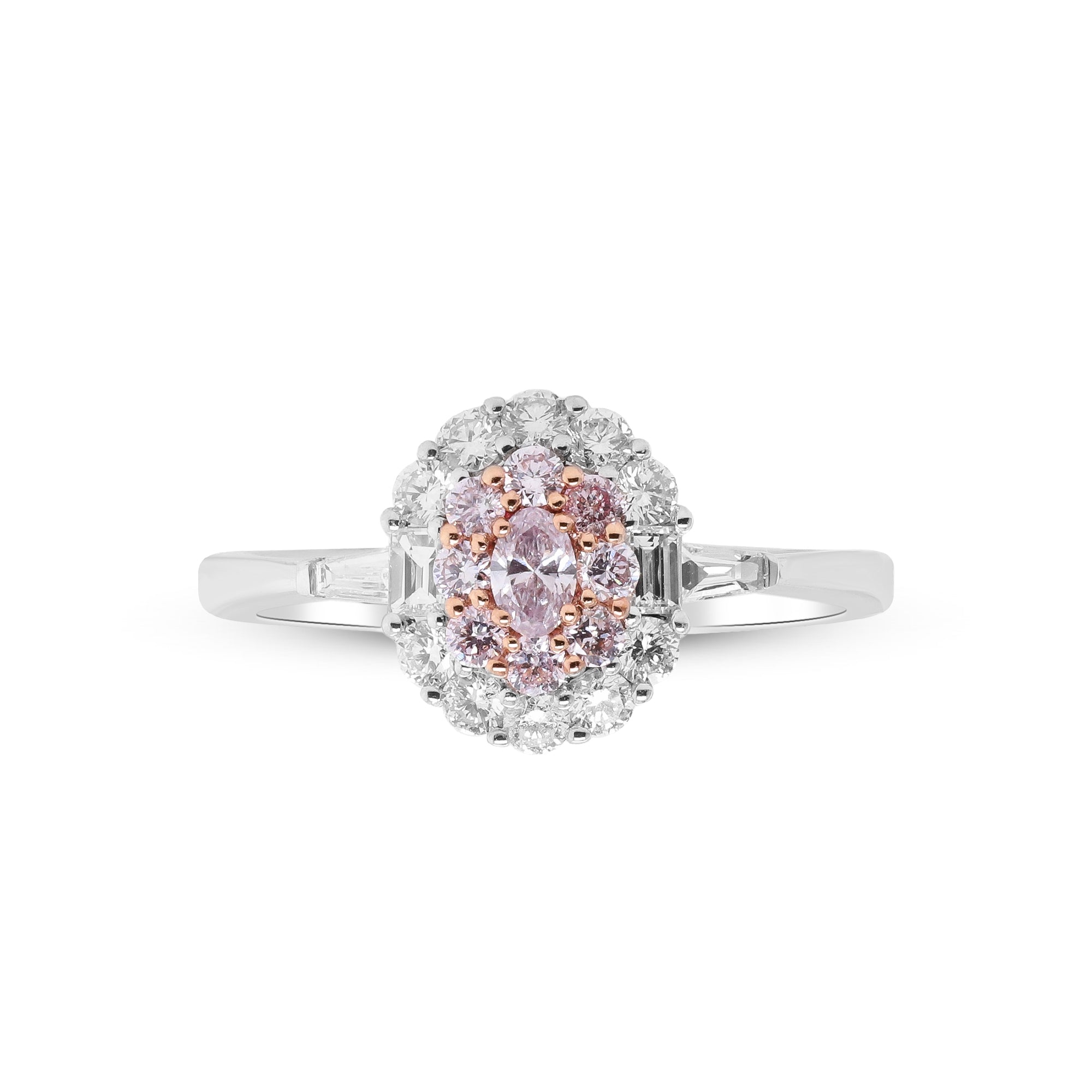 Blush of Forever – 18K Two-Tone Pink Diamond Ring