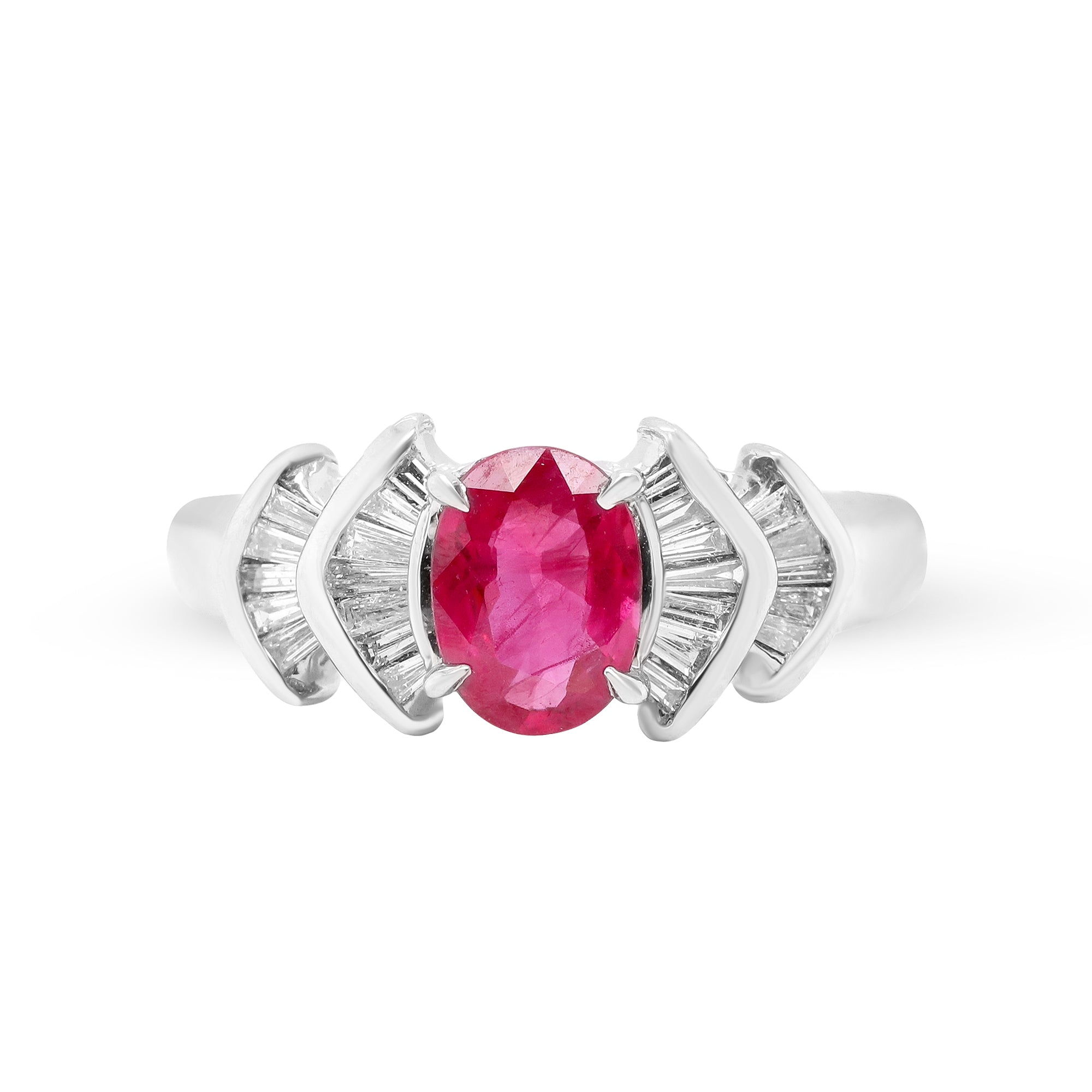 Fire of the Heart – Platinum Ruby & Diamond Ring