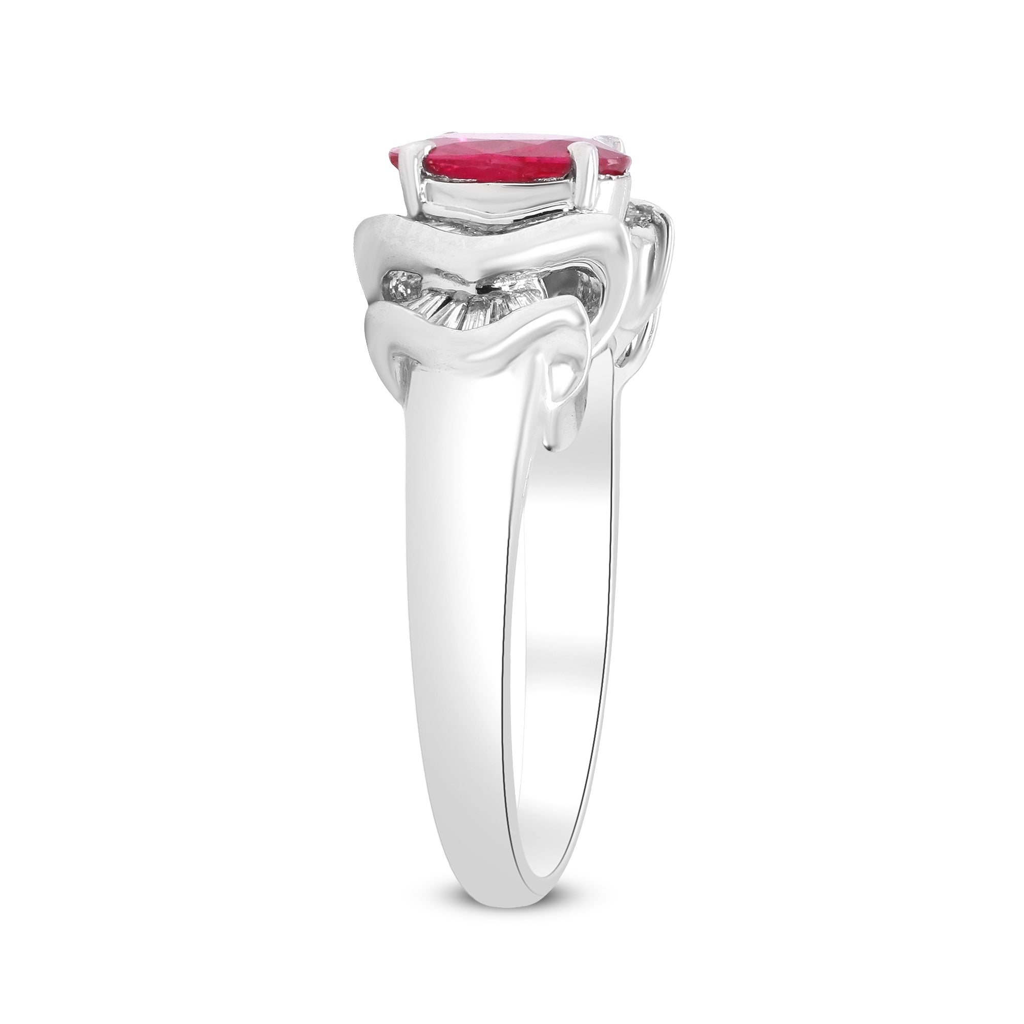 Fire of the Heart – Platinum Ruby & Diamond Ring
