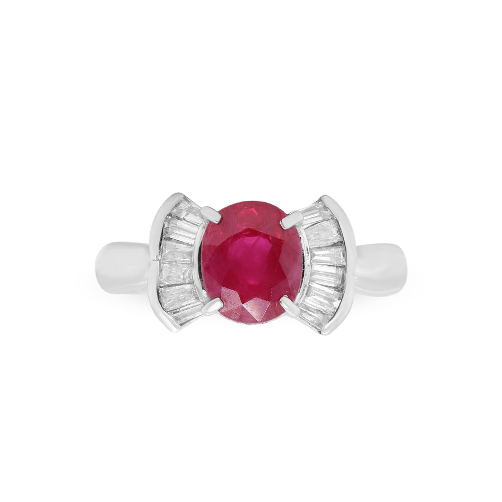 A Radiance of Eternity – Platinum Ruby & Diamond Ring