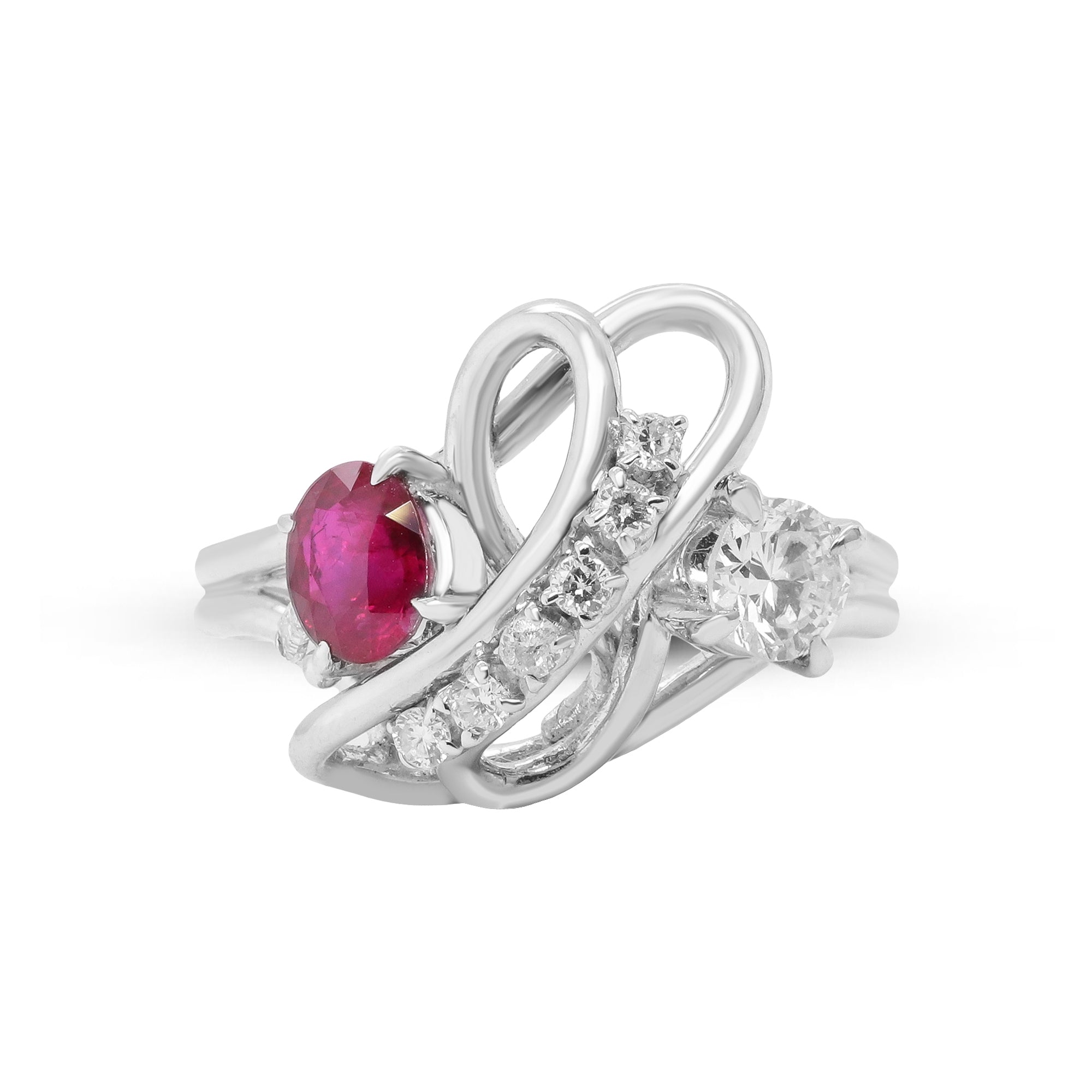 A Flame Set in Stone – Platinum Ruby & Diamond Ring