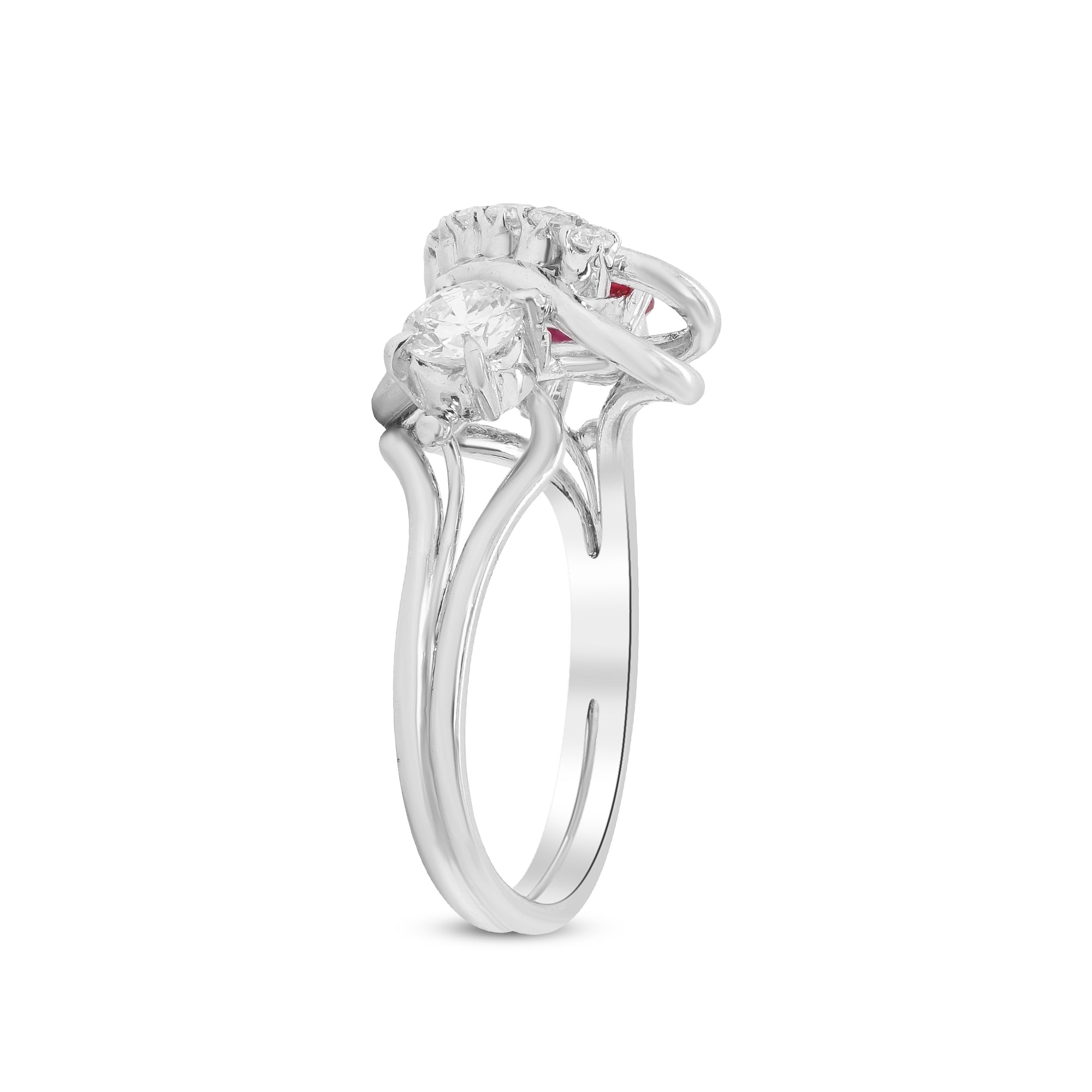 A Flame Set in Stone – Platinum Ruby & Diamond Ring