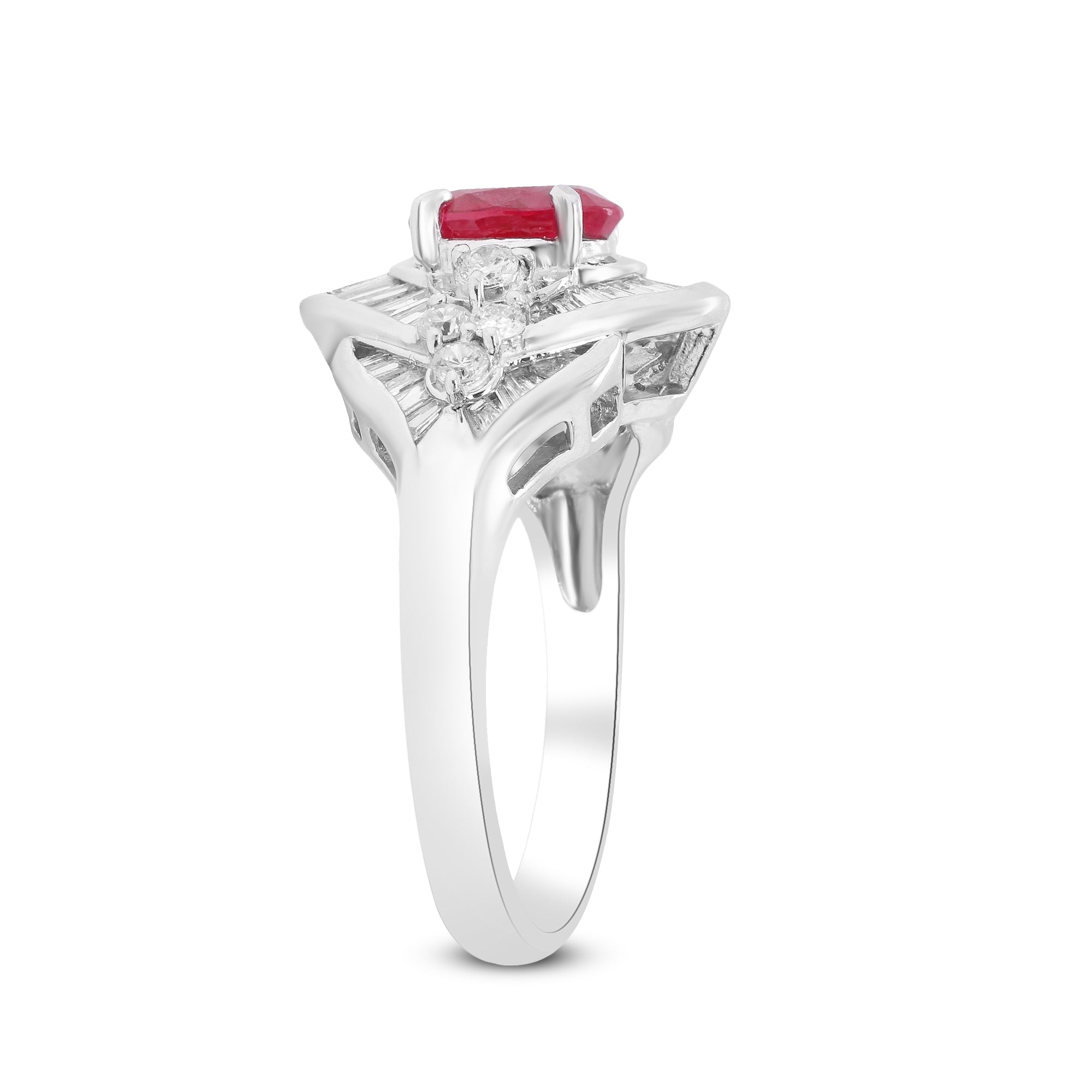 A Flame That Never Fades – Platinum Ruby & Diamond Ring