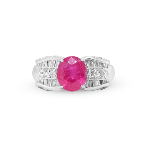 A Fire Meant to Last – Platinum Ruby & Diamond Ring