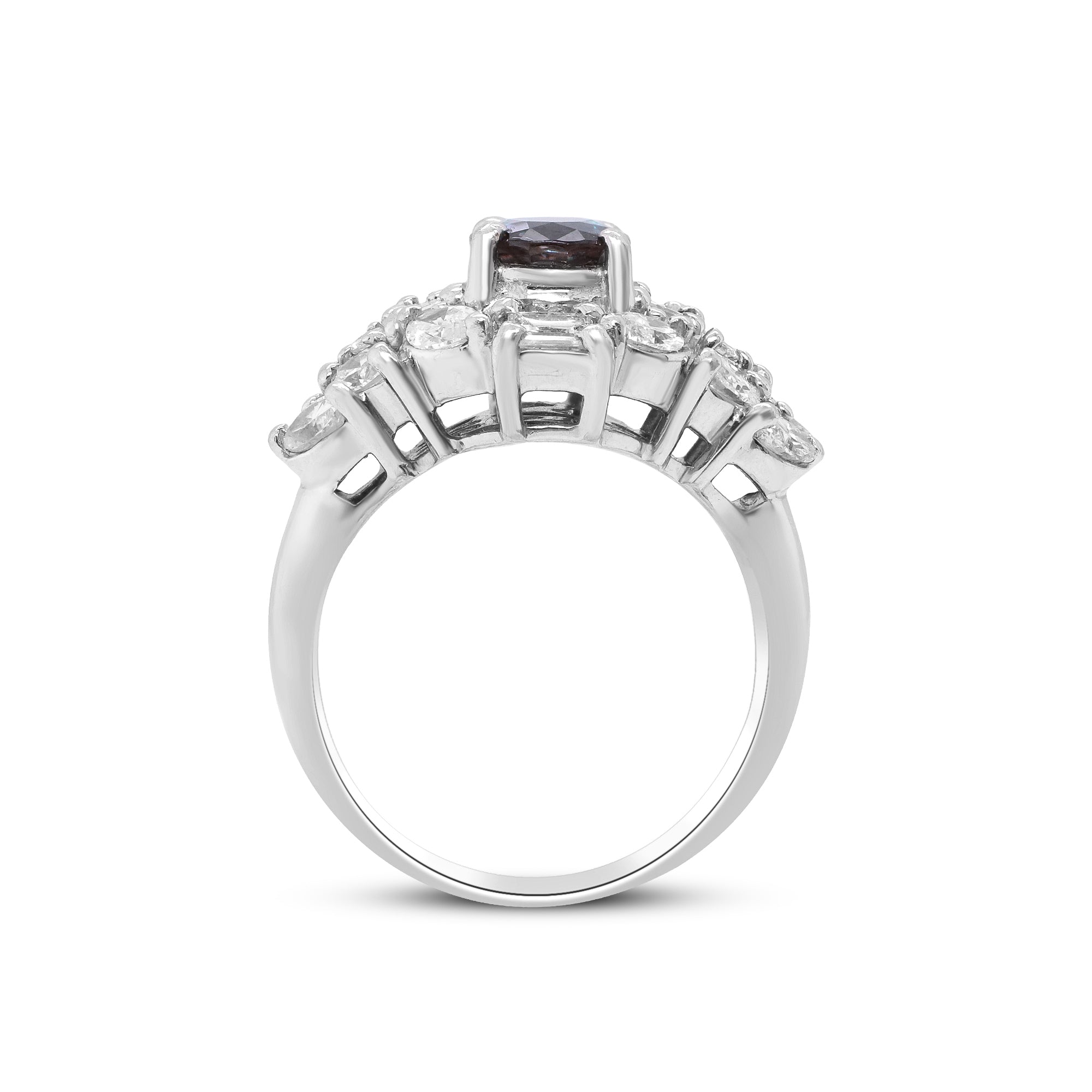 Where Light Meet Mystery – Platinum Alexandrite & Diamond Ring