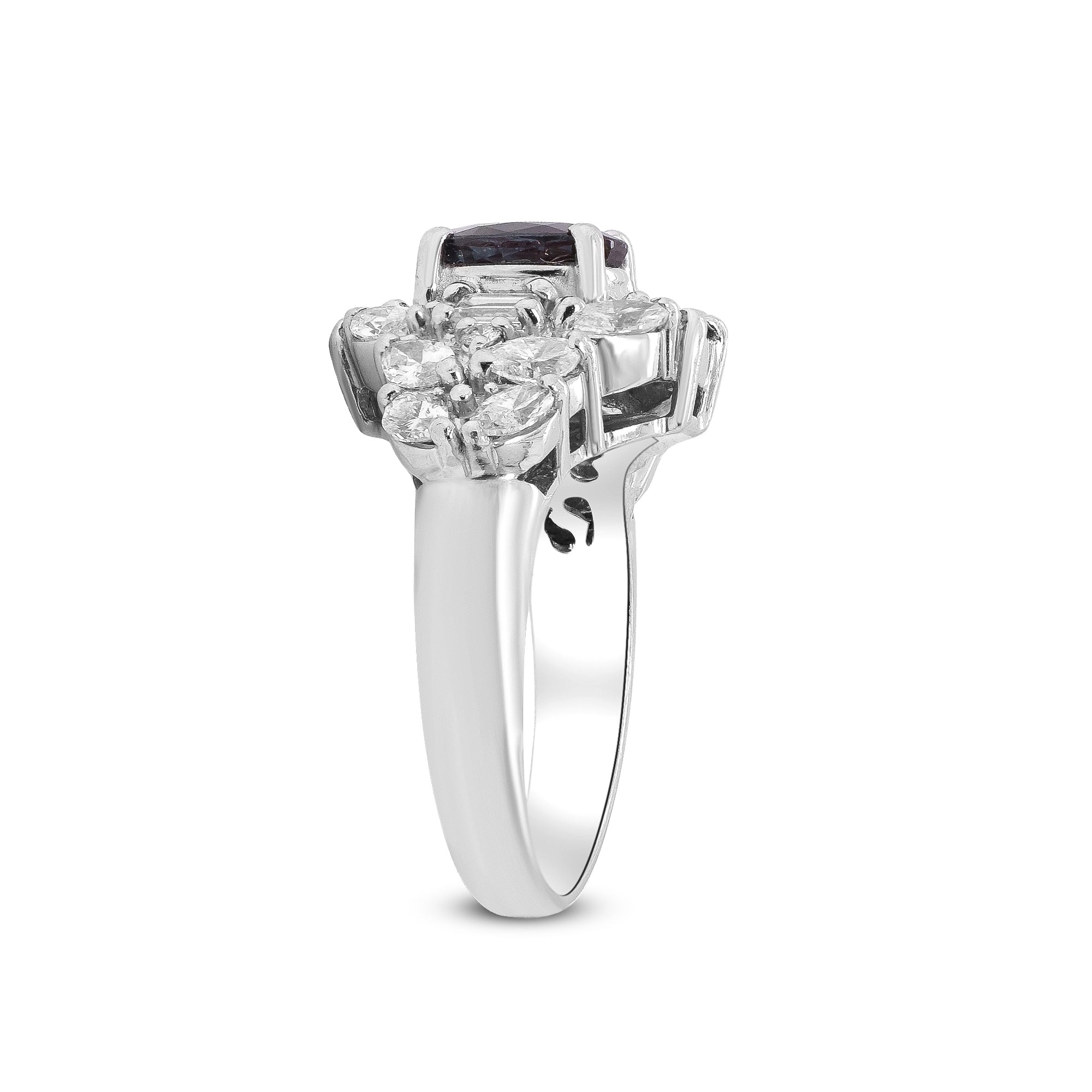 Where Light Meet Mystery – Platinum Alexandrite & Diamond Ring