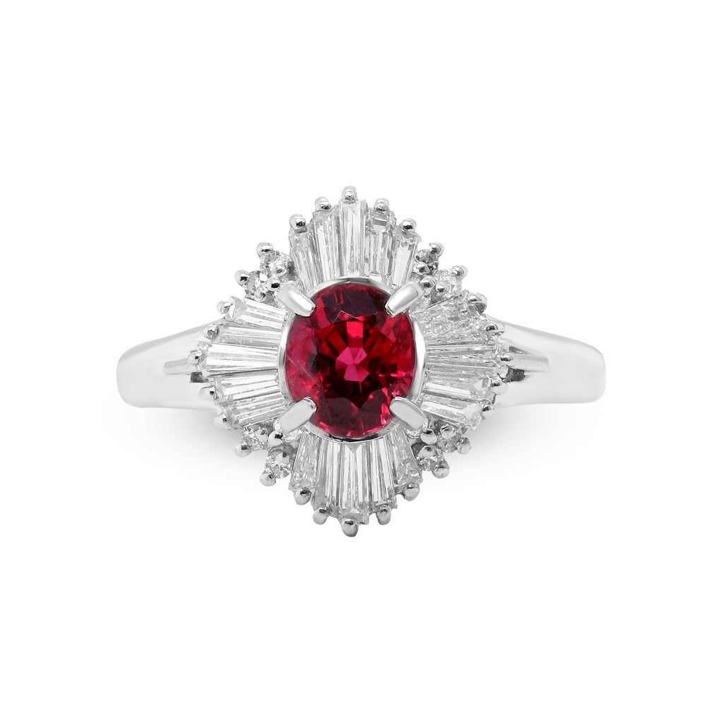 A Glimpse of Eternity – Platinum Ruby & Diamond Ring
