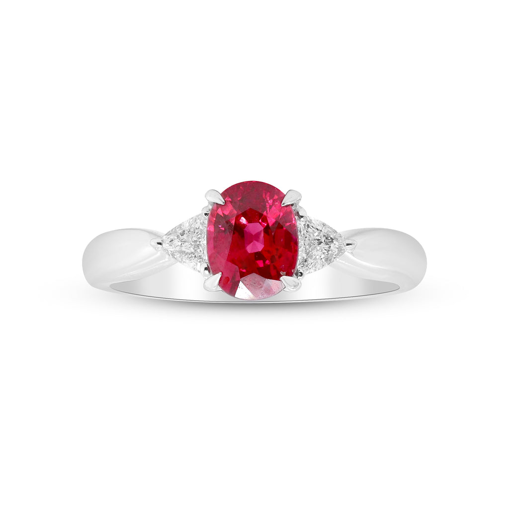 A Timeless Symbol of Passion – Platinum Ruby & Diamond Ring