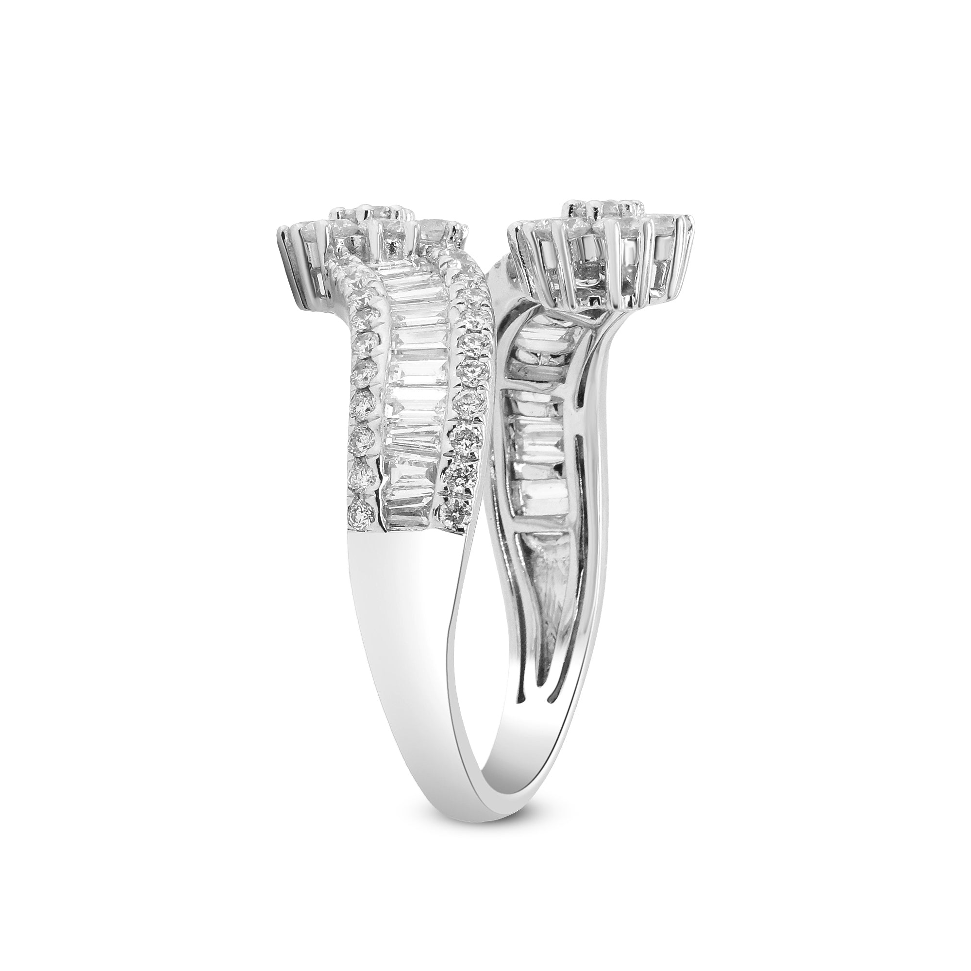 A Dance of Light and Devotion – 18K White Gold Diamond Ring