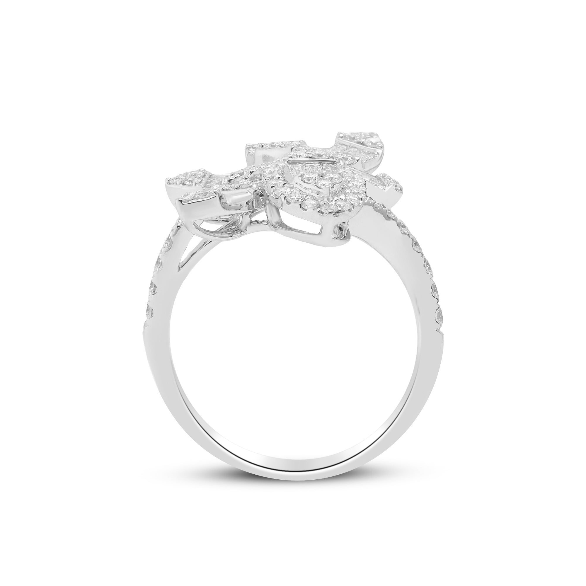 Where Elegance Flourishes – 18K White Gold Diamond Ring