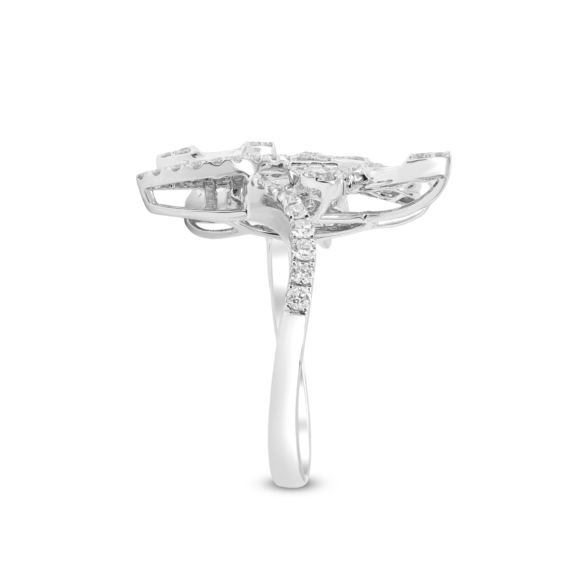Where Elegance Flourishes – 18K White Gold Diamond Ring