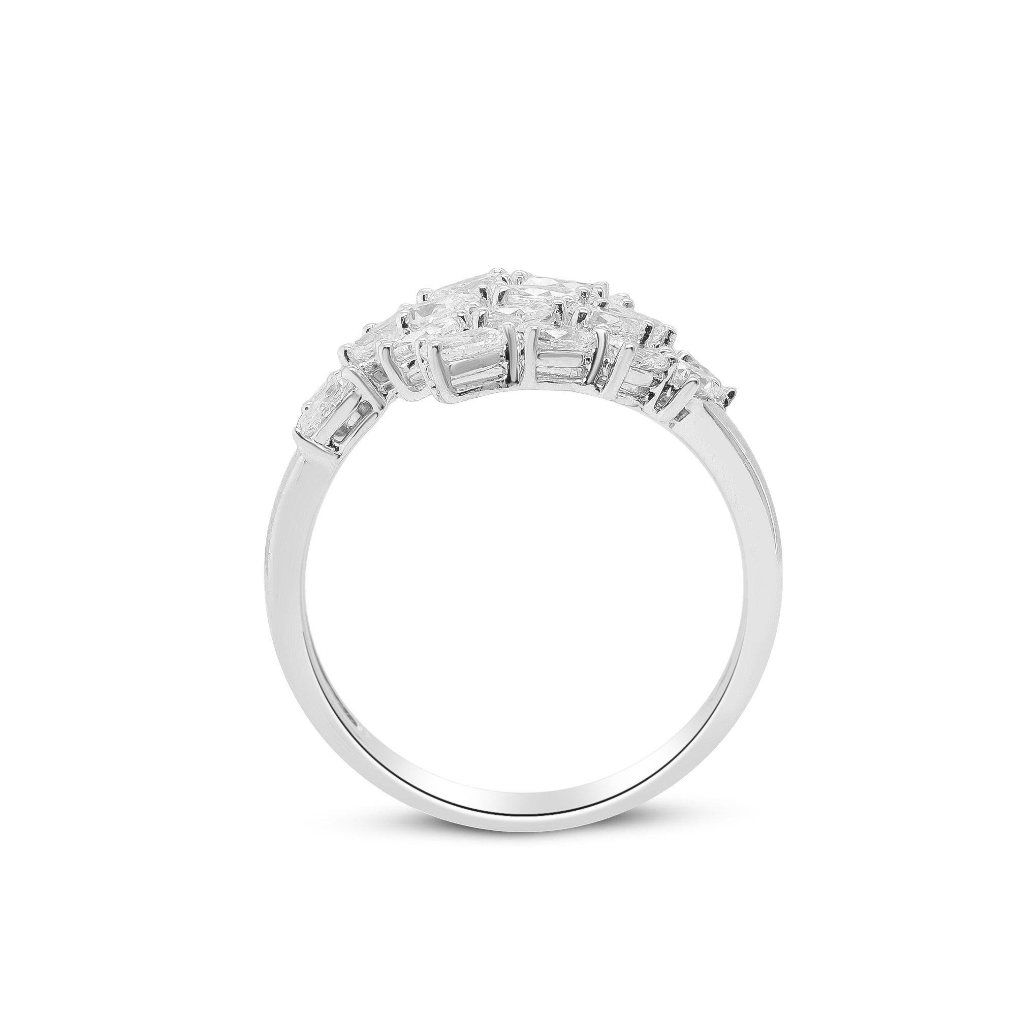A Symphony of Light and Grace – 18K White Gold Diamond Ring