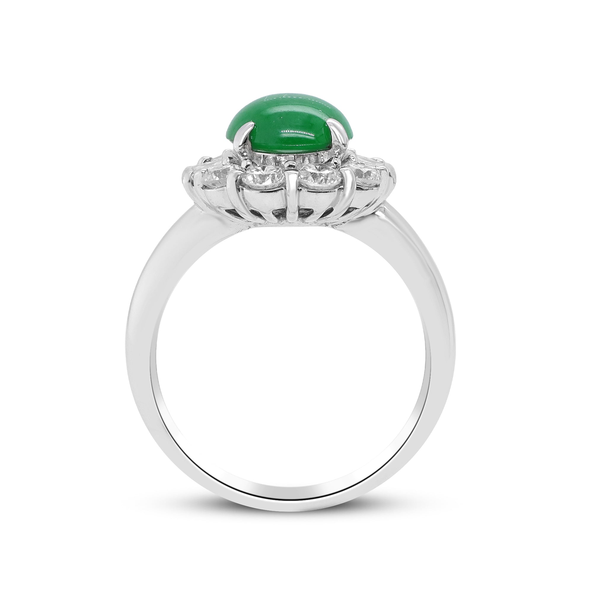 A Serenity Meant to Last – Platinum Jadeite & Diamond Ring