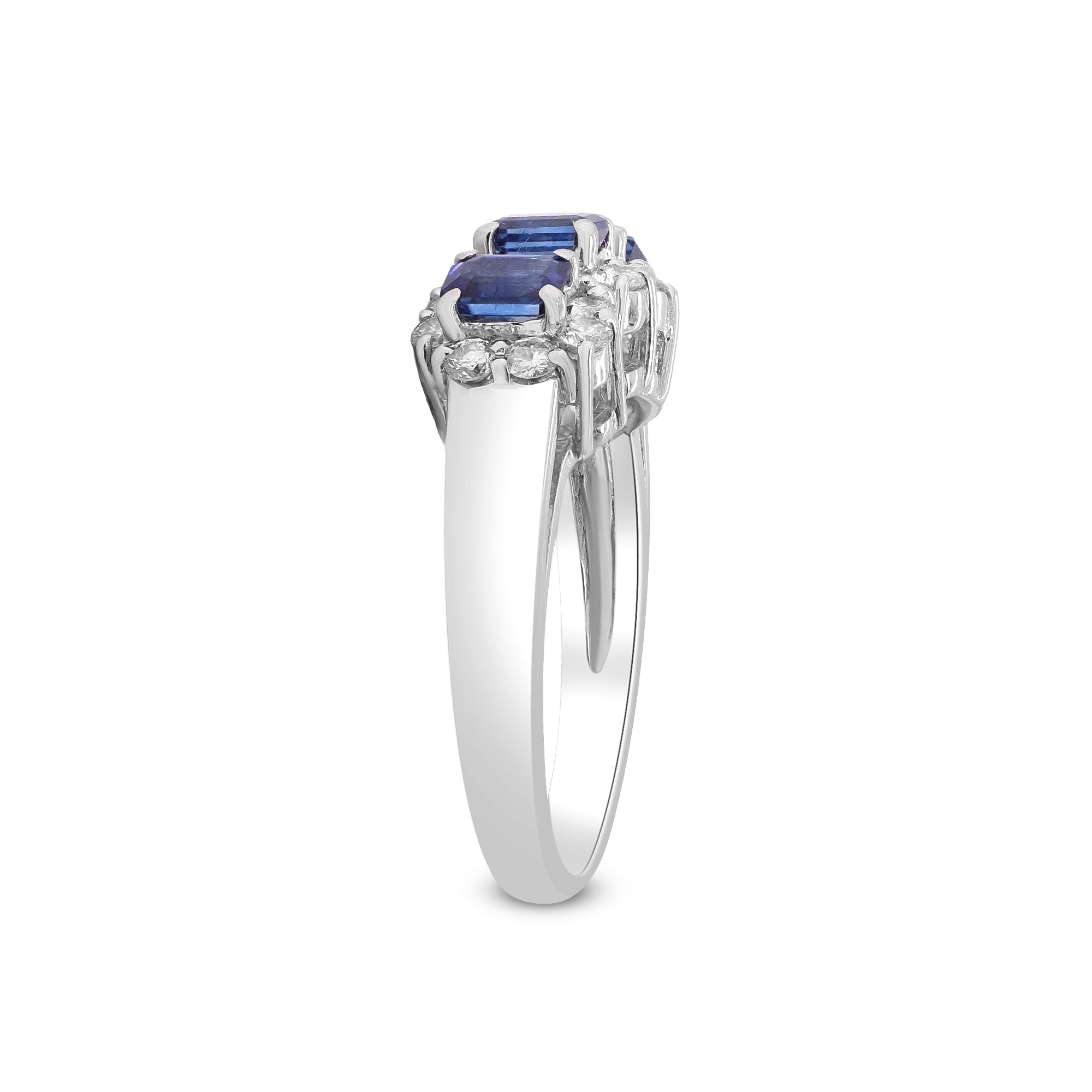 A Promise in Three Chapters – Platinum Blue Sapphire & Diamond Ring