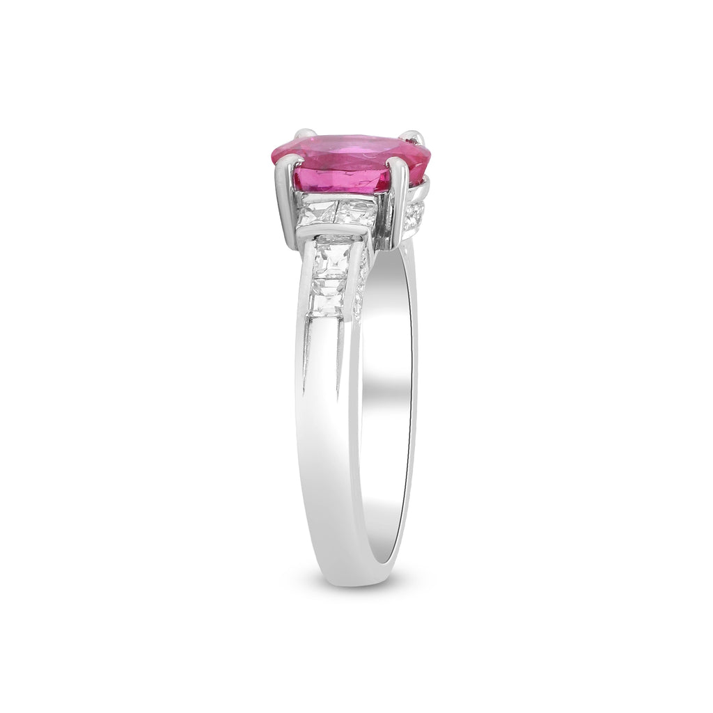 Passion in Its Most Authentic Form – Platinum Ruby & Diamond Ring