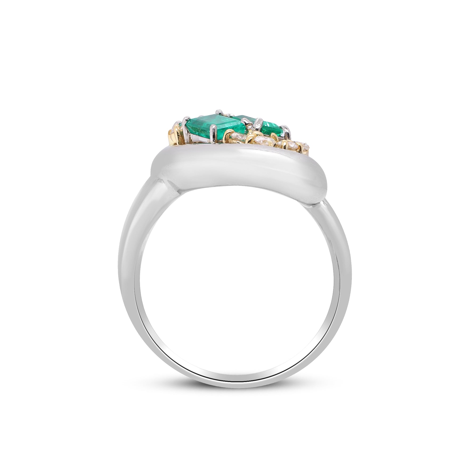 A Glance That Lasts Forever – Platinum and 18K Emerald & Diamond Ring