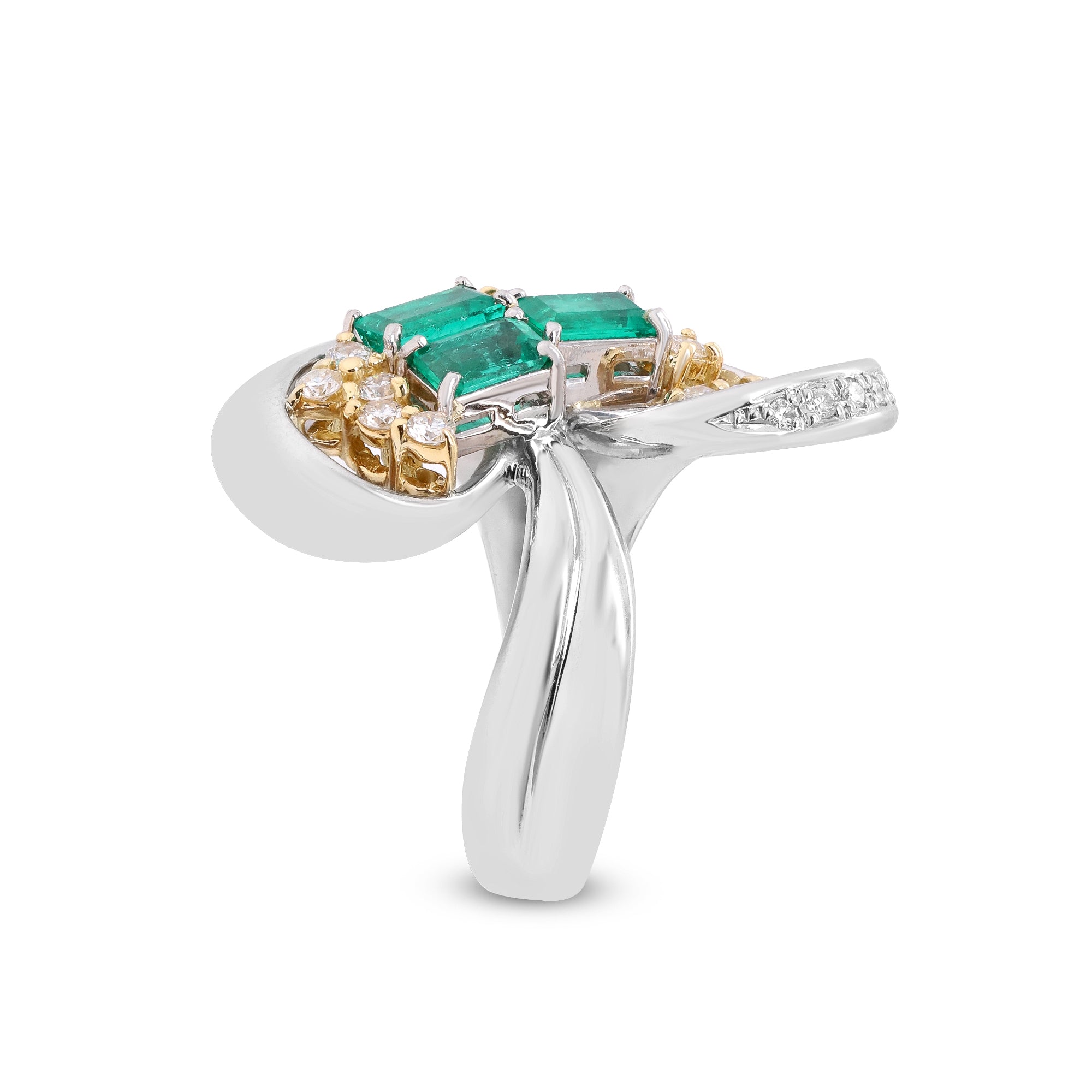 A Glance That Lasts Forever – Platinum and 18K Emerald & Diamond Ring