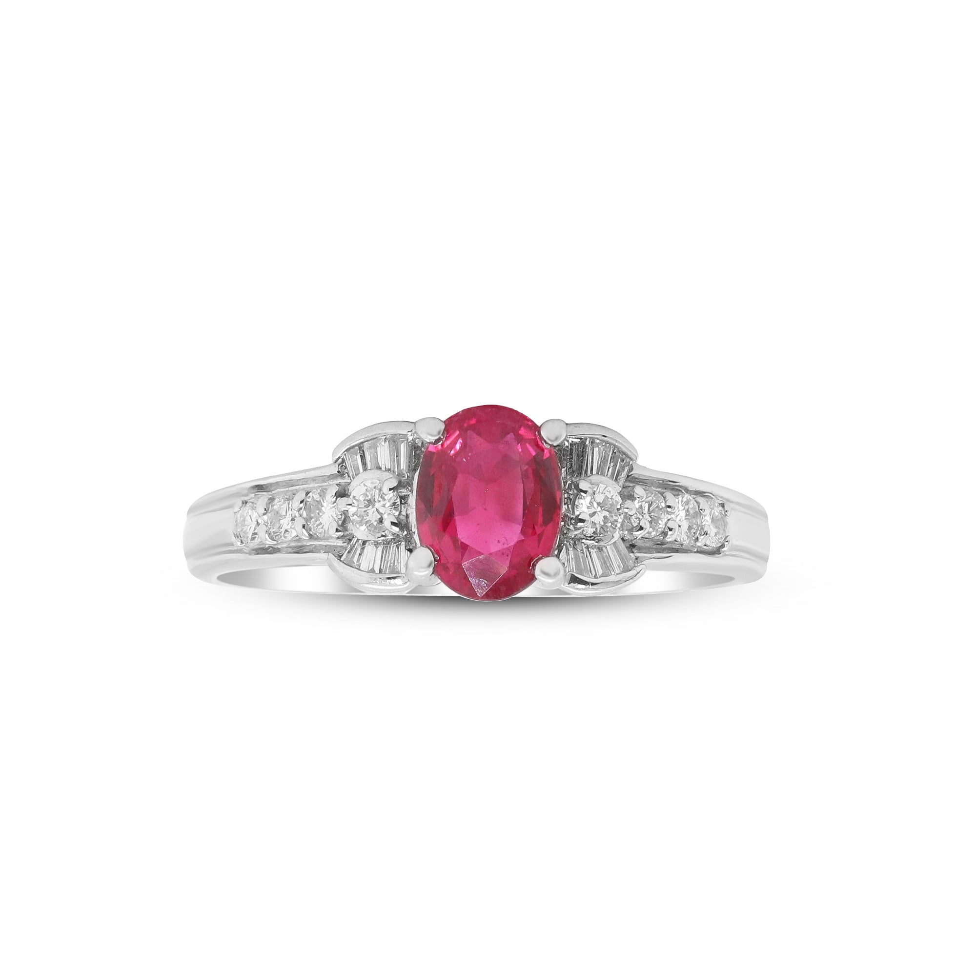 A Love Set in Flame – Platinum Ruby & Diamond Ring