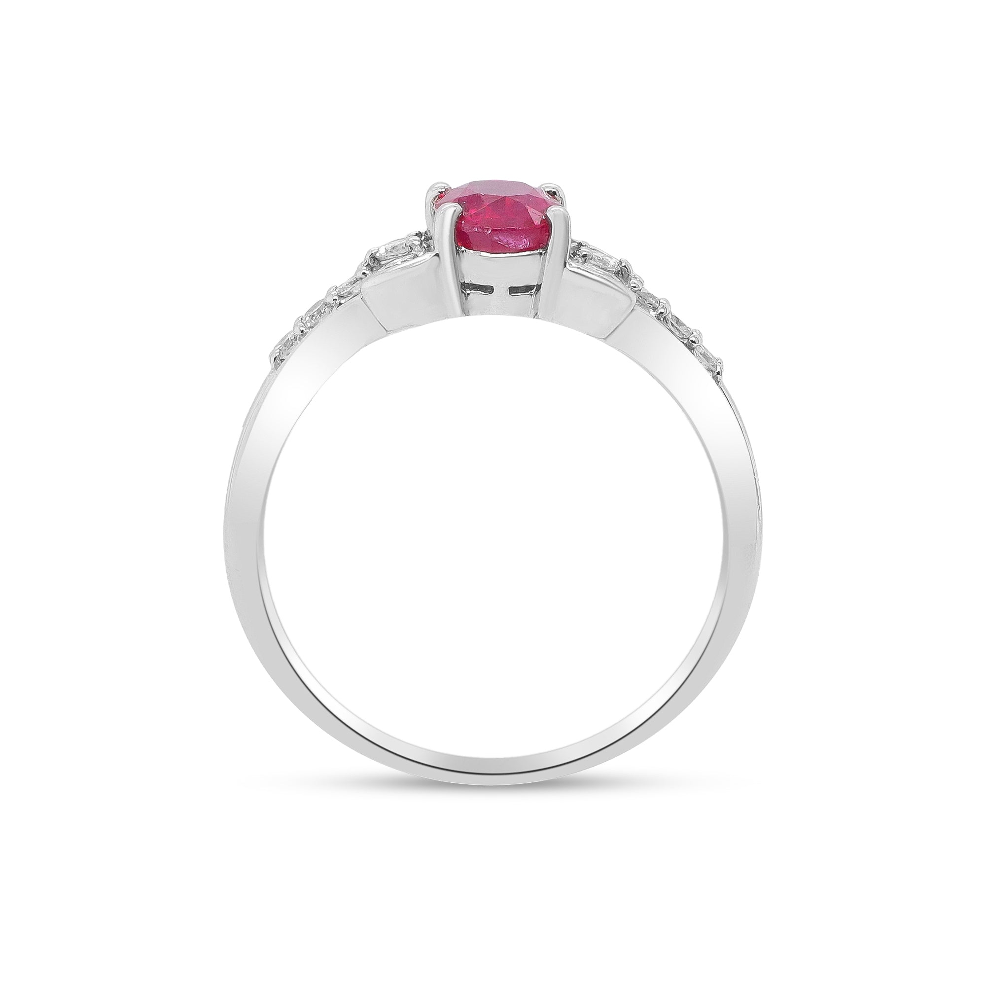 A Love Set in Flame – Platinum Ruby & Diamond Ring