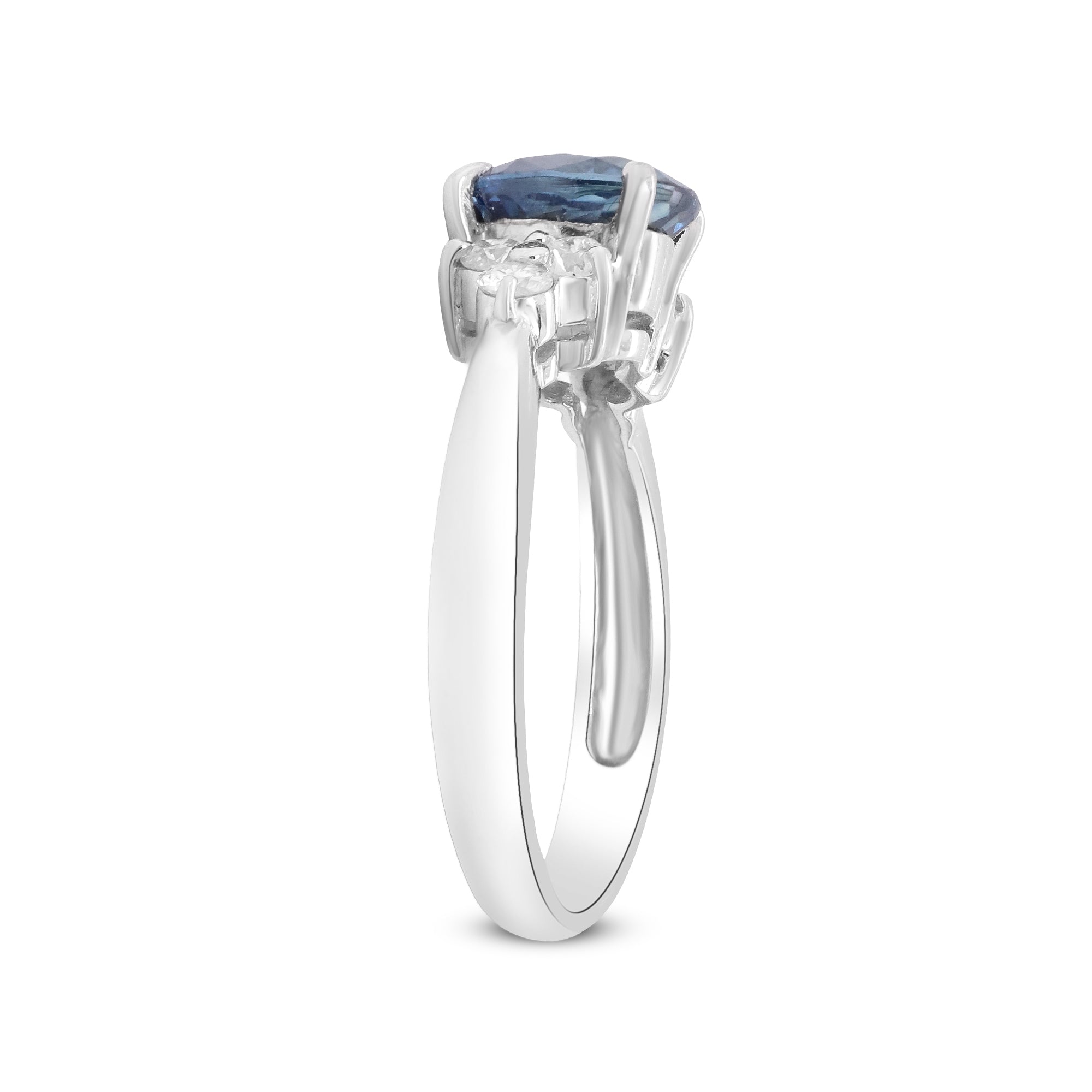 Eternal Midnight – Platinum Blue Sapphire & Diamond Ring