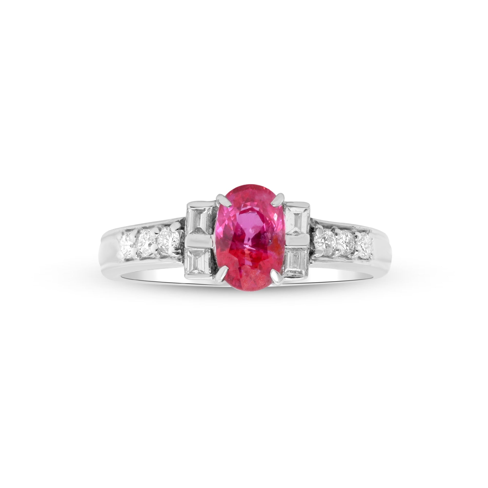 Burning Bright – Platinum Ruby & Diamond Ring