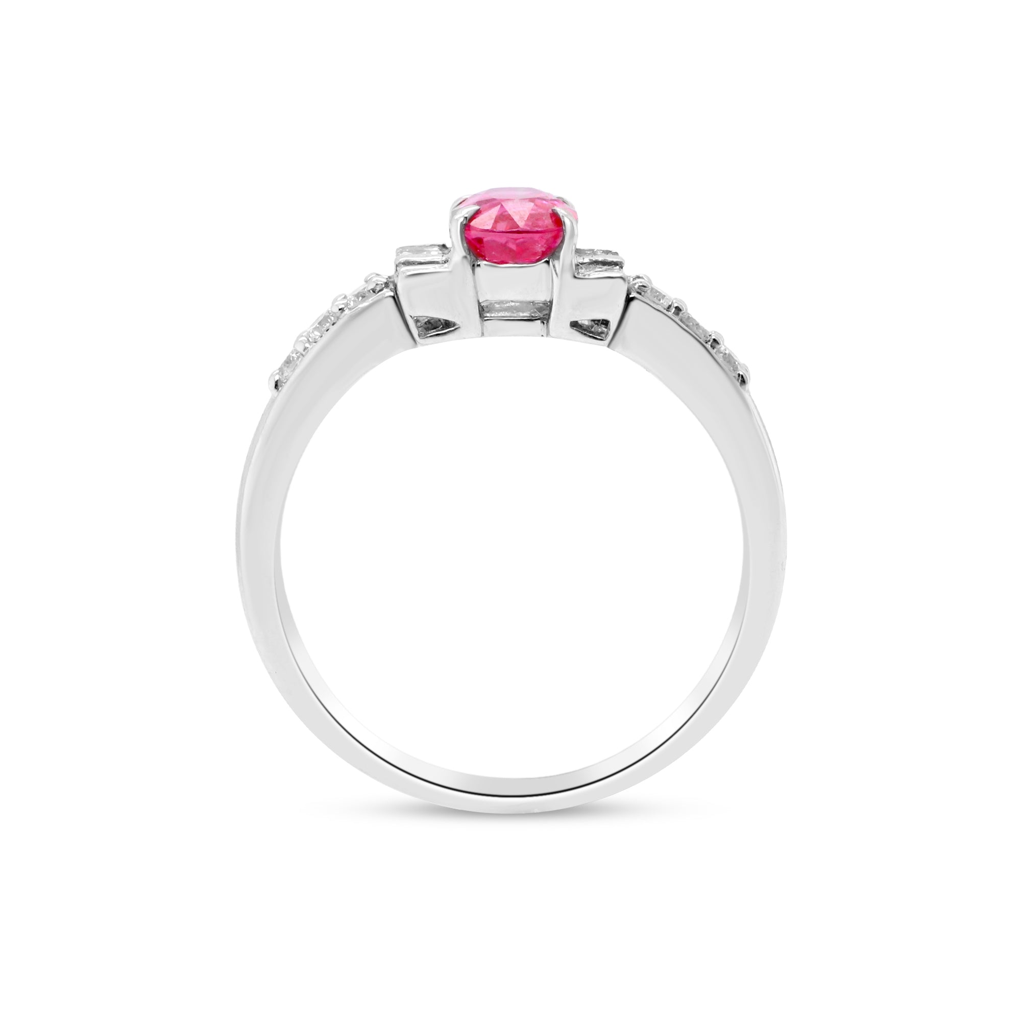Burning Bright – Platinum Ruby & Diamond Ring
