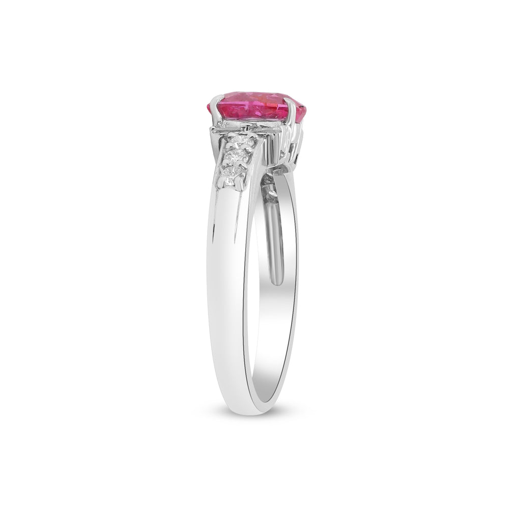 Burning Bright – Platinum Ruby & Diamond Ring