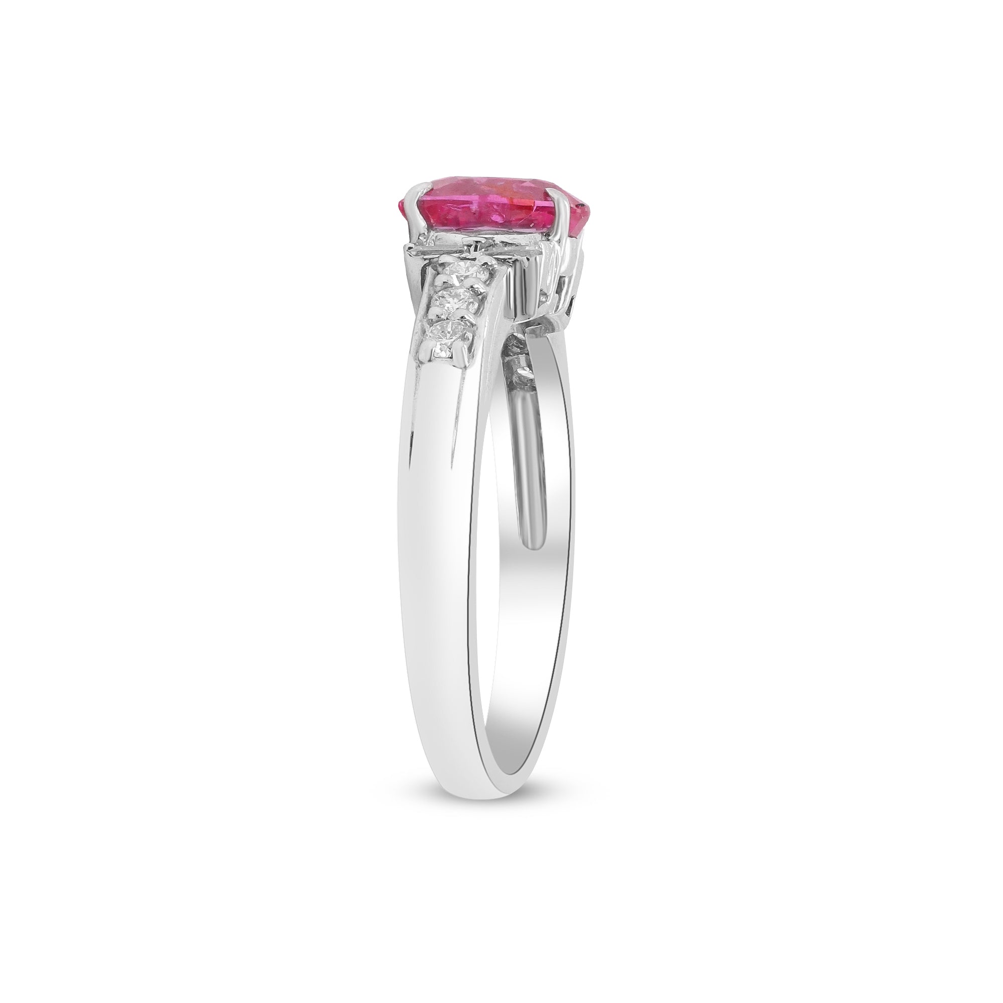 Burning Bright – Platinum Ruby & Diamond Ring