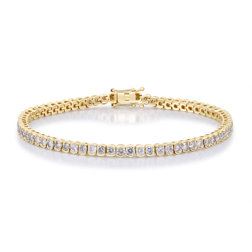 A Brilliant Promise – 14K Yellow Gold Diamond Bracelet