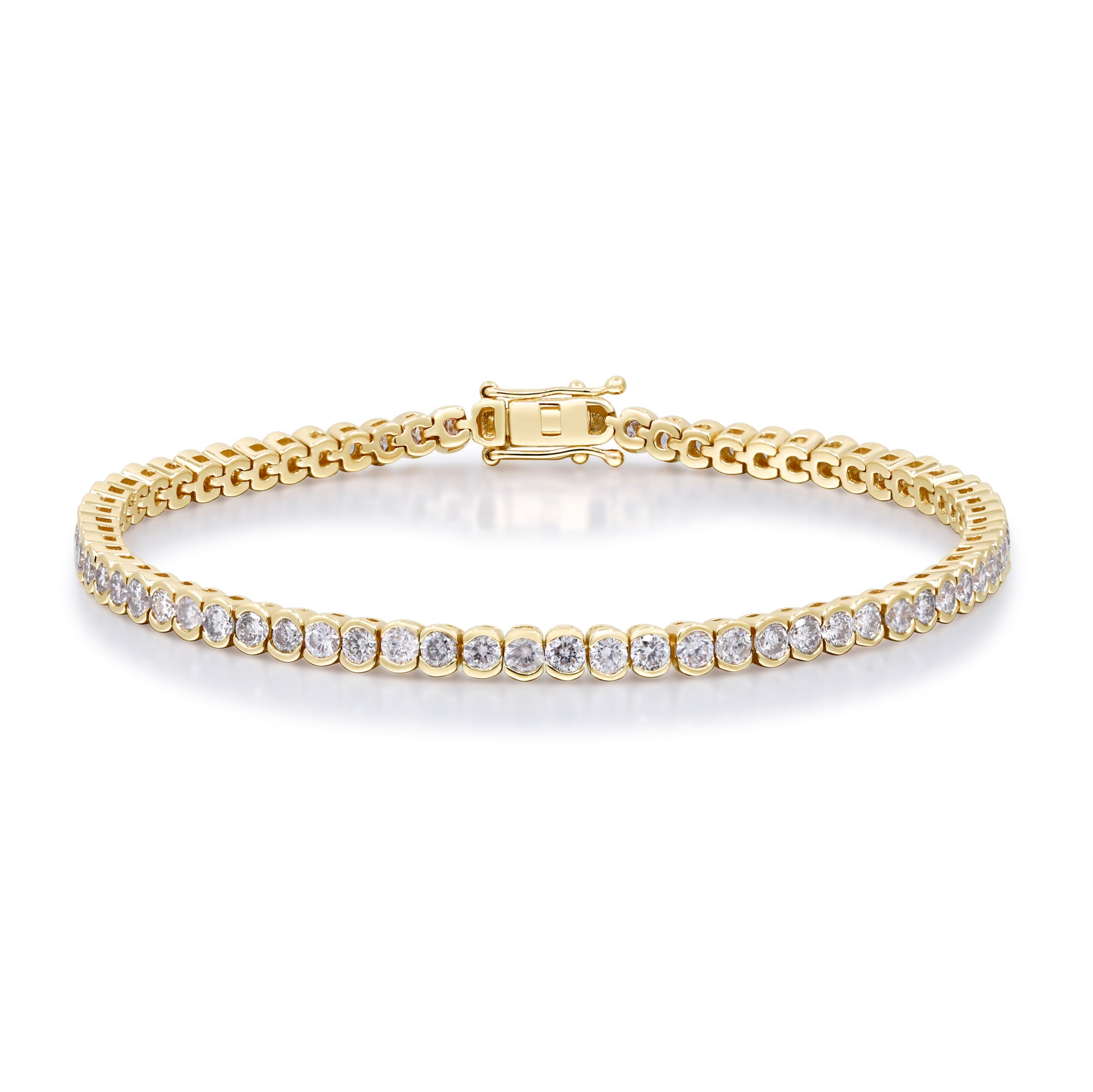 A Brilliant Promise – 14K Yellow Gold Diamond Bracelet