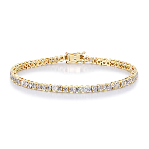 A Brilliant Promise – 14K Yellow Gold Diamond Bracelet