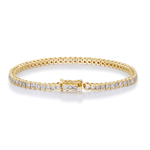 A Brilliant Promise – 14K Yellow Gold Diamond Bracelet
