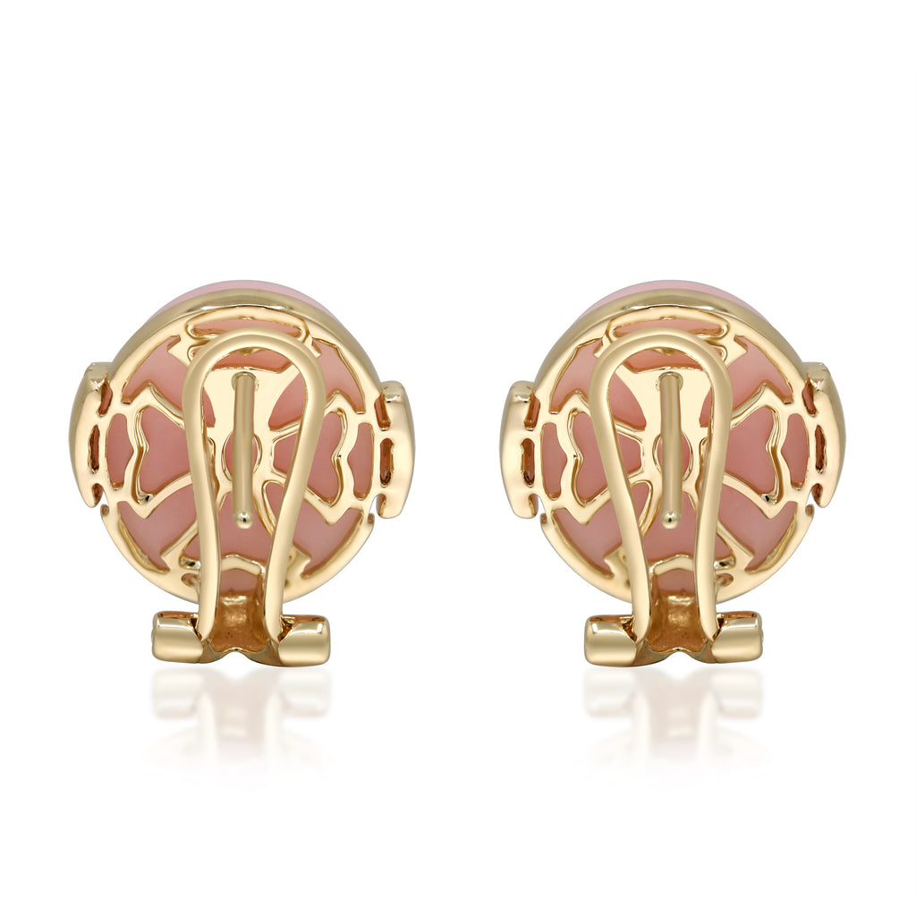 Whispers of Romance – 14K Yellow Gold Ruby Earrings