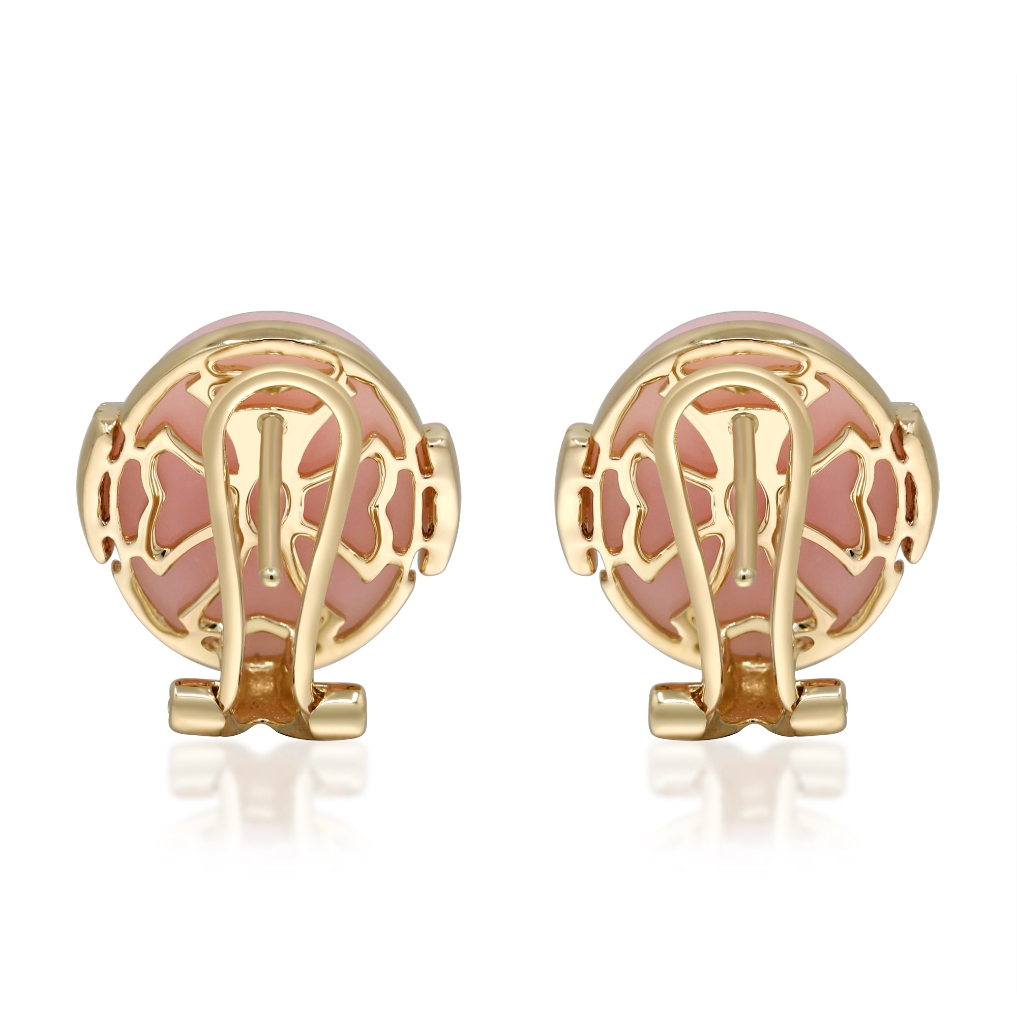 Whispers of Romance – 14K Yellow Gold Ruby Earrings