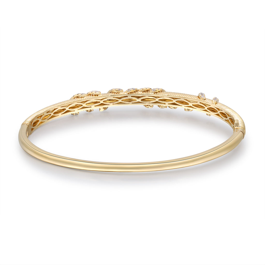 Golden Vows – 14K Yellow Gold Diamond Bangle